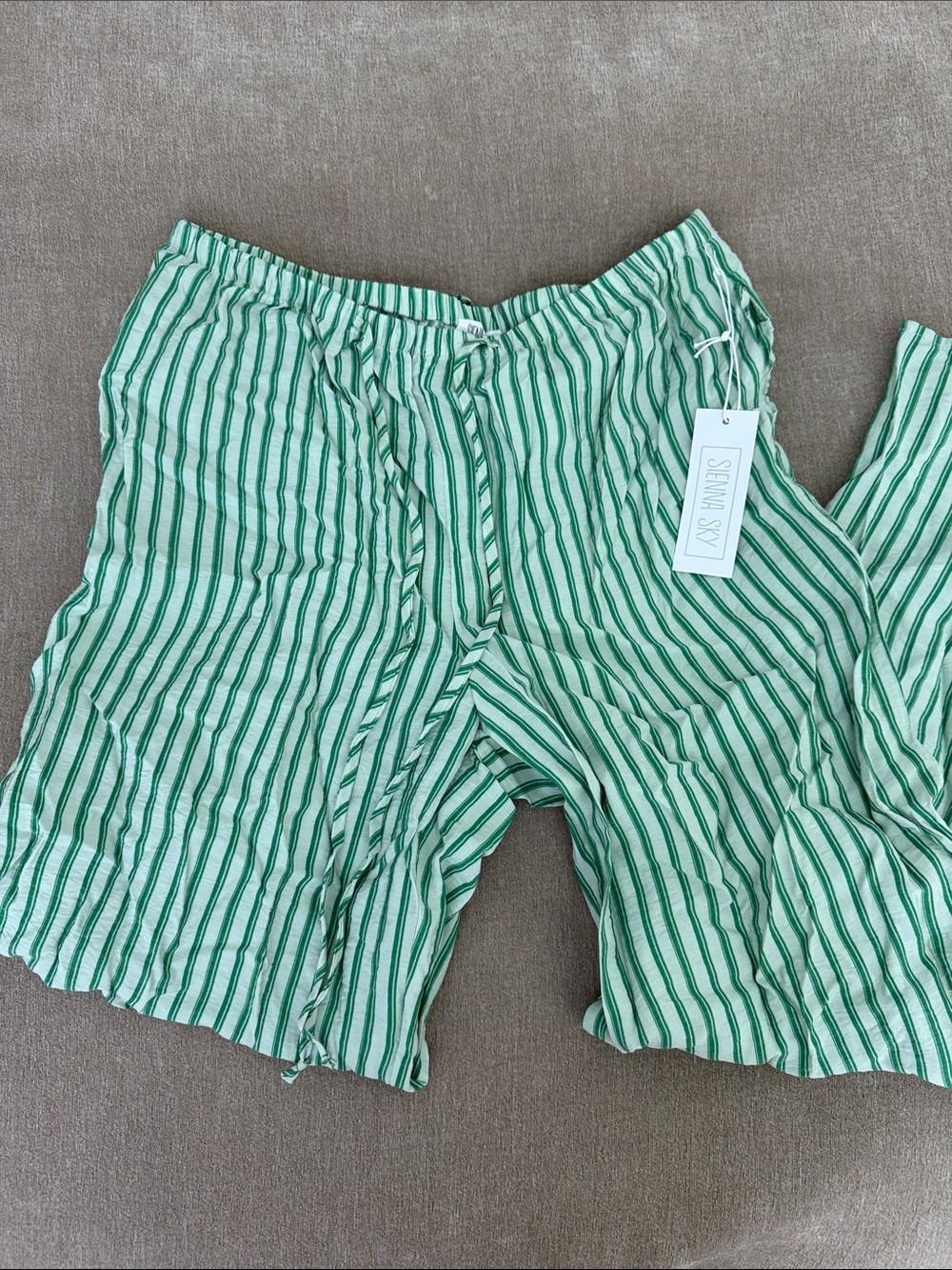 Green Stripped Pants